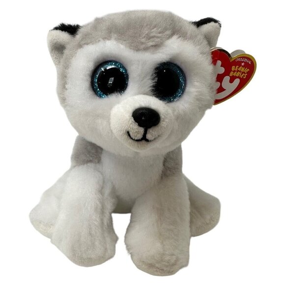 Ty Beanie Baby BUFF  Husky Dog 6 Inch Puppy Stuffed Plush Animal Toy NEW Gray - Picture 4 of 16